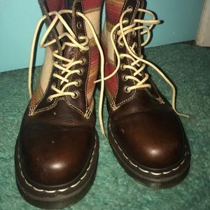 Dr. Martens x Pendleton southwest leather boots